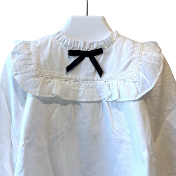 Janie and Jack Ruffle Trim Top, Size 5, Jet Ivory - Picture 4 of 12